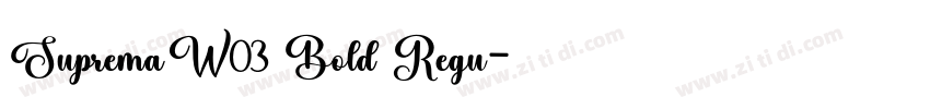 SupremaW03 Bold Regu字体转换